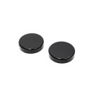 Killer Custom, fork tube cap bolt cover set. Black. 2-piece