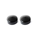 Killer Custom, fork tube cap bolt cover set. Black. 2-piece