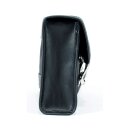 Longride, Mini waxed cotton saddlebag. Black