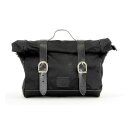 Longride, Old Chopper waxed cotton saddlebag. Black