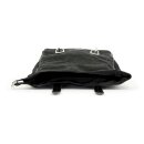 Longride, Old Chopper waxed cotton saddlebag. Black