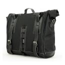 Longride, Old Chopper waxed cotton saddlebag. Black