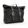 Longride, Old Chopper waxed cotton saddlebag. Black