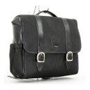 Longride, Classic waxed cotton saddlebag. Black