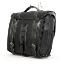 Longride, Classic waxed cotton saddlebag. Black