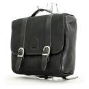 Longride, Classic waxed cotton saddlebag. Black