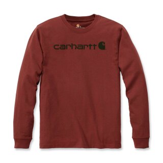 Carhartt L/S T-shirt Core logo Dark barn red heather