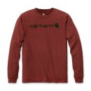 Carhartt L/S T-shirt Core logo Dark barn red heather