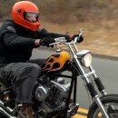BILTWELL LANE SPLITTER ECE DOT Helm orange hazard