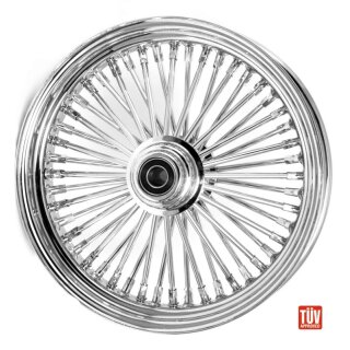 Radial 48 fat spoke front wheel 3.50 x 16 SF chrome