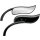 MIRROR UPSWEPT BLK LEFT