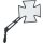 MIRROR CROSS AIR STM BLK