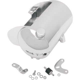Domed Chrom Öltank rund mit seitlichem Einfüllstutzen für Harley Softail 89-99