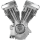 S&S V80 Long-Block Motor Silber für Harley Evo Big Twins 84-99
