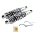 Drag Specialties Premium Stoßdämpfer höhenverstellbar 11 Zoll Chrom für Harley Touring 84-26