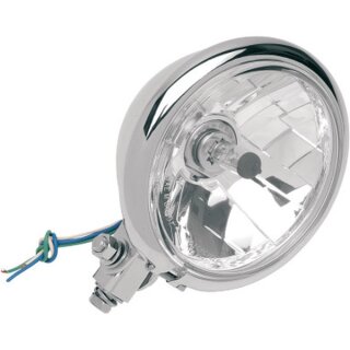 Chrom Scheinwerfer im Diamant Style mit unterer Befestigung 14,5 cm (5-3/4")