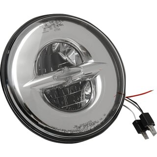 7" LED Scheinwerfer im Reflektor-Style schwarz chrom