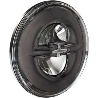 HEADLIGHT 7 LED REFL BK