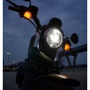 Speaker 8690A LED Motorrad Scheinwerfer Einsatz schwarz 5-3/4" E geprüft