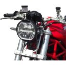 Koso Universal Motorrad LED Alu Scheinwerfer schwarz E gepüft