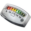 GAUGE BATTERY LED CHROME