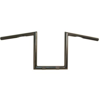 Square Z Bar Lenker schwarz mit Einkerbungen schwarz für Harley Modelle ab 1982