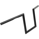 Square Z Bar Lenker schwarz mit Einkerbungen schwarz für Harley Modelle ab 1982