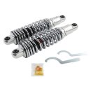 Drag Specialties Premium Stoßdämpfer höhenverstellbar 12 Zoll Chrom für Harley Touring 84-26