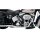 Power Curve True Dual Crossover Auspuff Krümmeranlage für Harley Softail 86-06