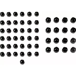 Ciro Diamond Cut Crown Bolt Cap Kit M8 black
