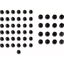 Ciro Diamond Cut Crown Bolt Cap Kit M8 black