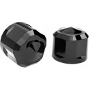 Ciro Diamond Cut Crown Bolt Cap Kit M8 black