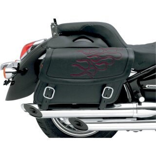 SADDLEBAG FLAME DK RD LG