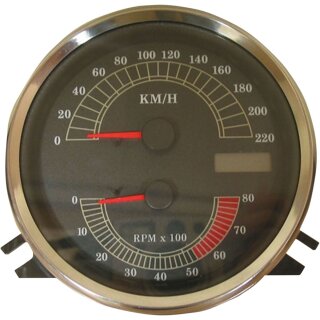 SPEEDO W/TACH FLHR KM/H