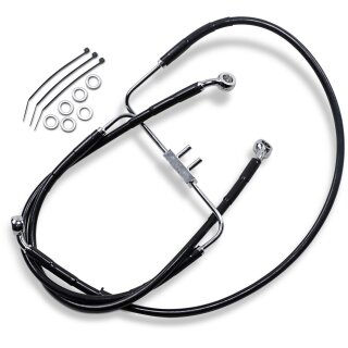 FRT BRAKE LINE XL BK +8