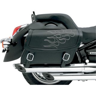 SADDLEBAG FLAME SLVR JB