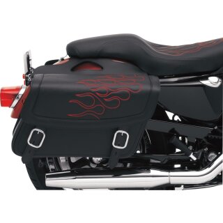 SADDLEBAG FLAME RED LG