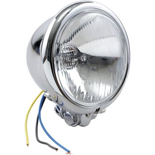 Halogen Zusatzscheinwerfer für Harley Touring Heritage early Style chrom H3 4.5"