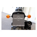 Kennzeichen Halter schwarz inkl. Beleuchtung für Harley Softail FXFB Fat Bob 18-24