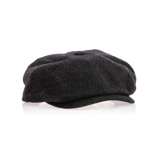 Rokker Wool Tweed Newsboy cap, black