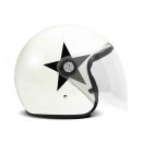 DMD P1 demi-jet helmet Star white ECE appr.