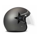 DMD P1 demi-jet helmet Star matte grey ECE appr.