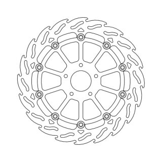 Moto-Master Flame series floating brake rotor