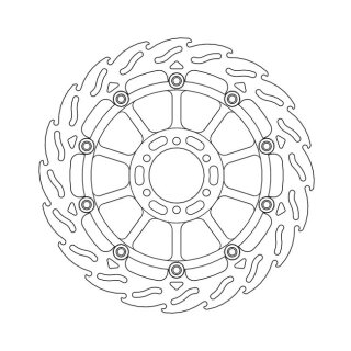 Moto-Master Flame series floating brake rotor
