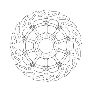 Moto-Master Flame series floating brake rotor