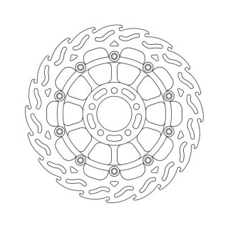 Moto-Master Flame series floating brake rotor