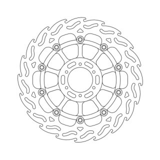 Moto-Master Flame series floating brake rotor