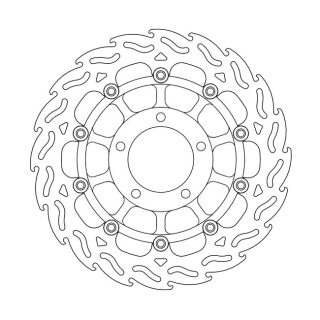 Moto-Master Flame series floating brake rotor