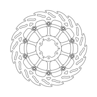 Moto-Master Flame series floating brake rotor
