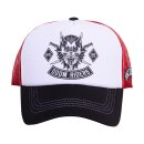 King Kerosin classic trucker cap Doom Riders white/black
